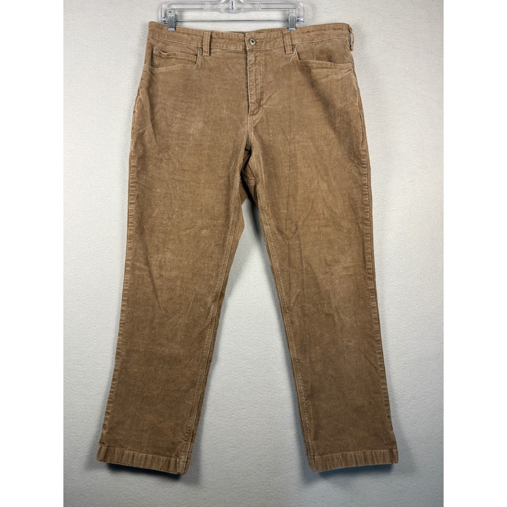 Duluth Trading Co Standard Fit Corduroy Pants 5-Pocket 38x30 Brown